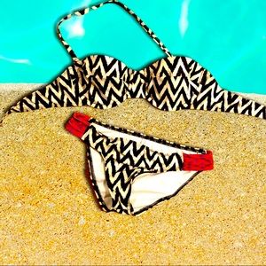 Ella Moss Bold Graphic Print Bikini M